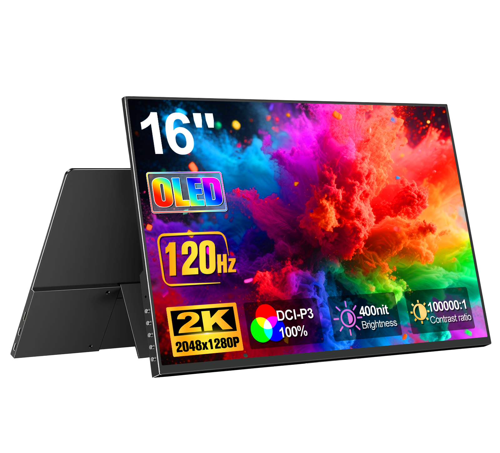 16" 2K 120Hz OLED Portable Monitor CX160-C | Ultimate On-the-Go External Display 2026