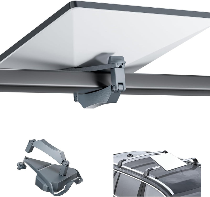 Starlink Mini Roof Rack Mount, No-Drill Vehicle Mount Bracket for Starlink Mini, Fits 10-32mm Roof Bars for Car, RV, Yacht & Outdoor Use-1