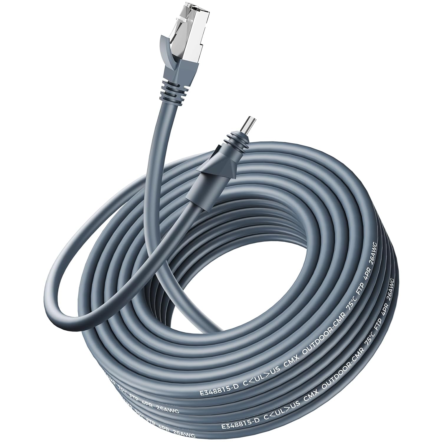 Starlink Gen2 2-in-1 Power & Ethernet Cable, CMX/Outdoor-CMR Rated CAT6 Shielded Cord, 1200Mbps Waterproof Combined Cable for Starlink Standard V2, Third-Party Routers, RV & Home Use-1