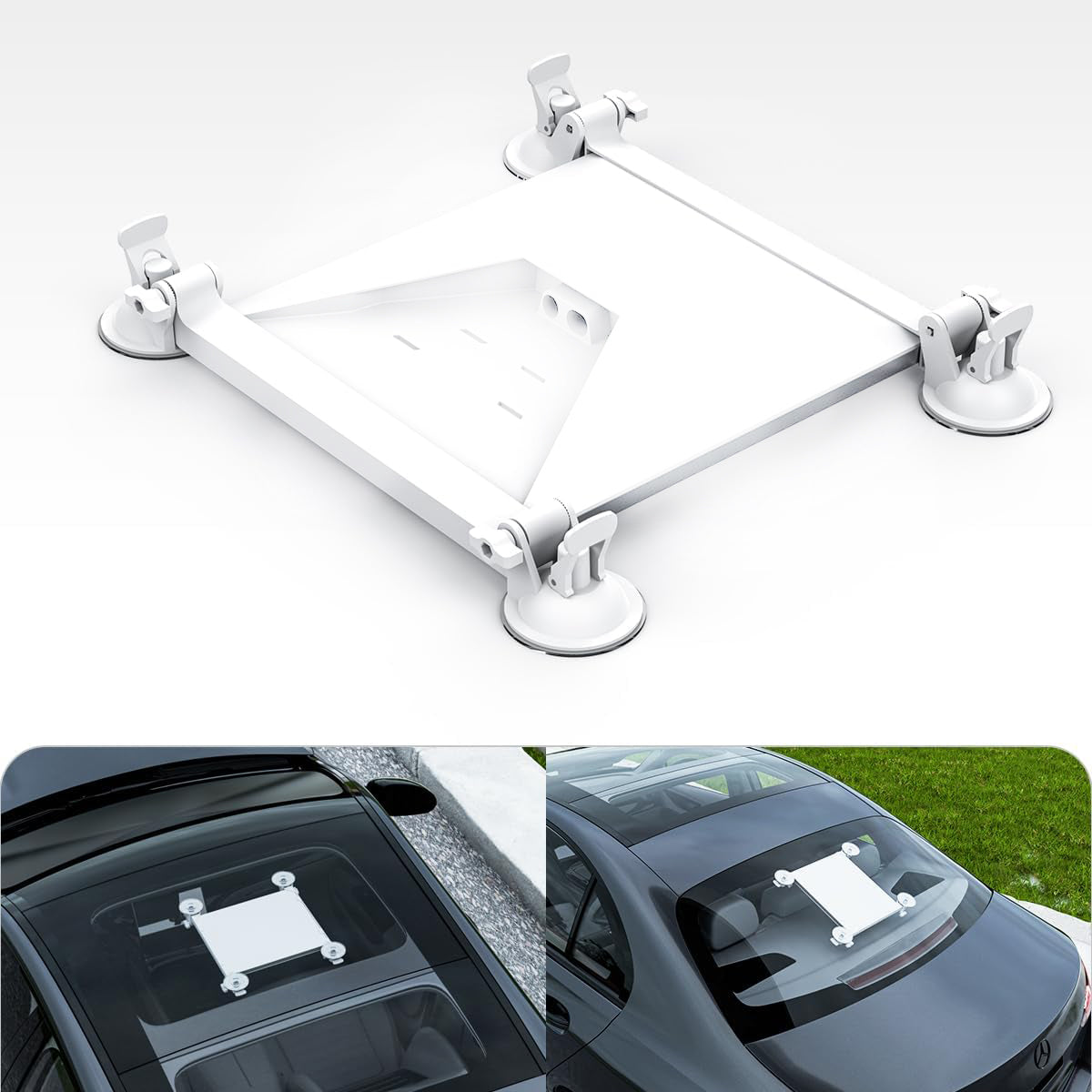 Starlink Mini Suction Cup Mount, No-Drill Glass/Car Mount for Starlink Mini, Reusable Adhesive Suction Mount for Car Sunroof, RV, Yacht & On-The-Go Use-2