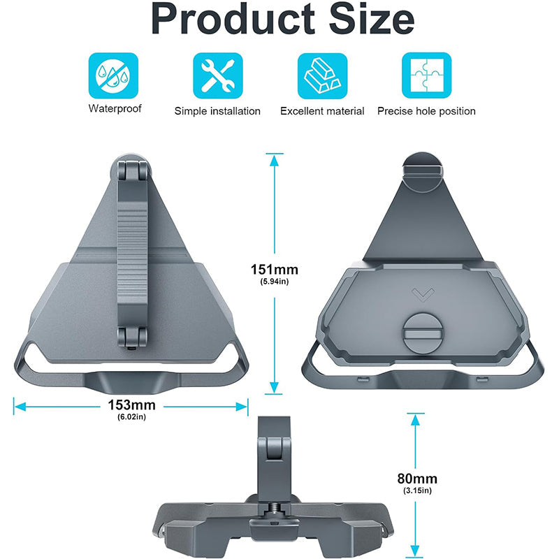 Starlink Mini Roof Rack Mount, No-Drill Vehicle Mount Bracket for Starlink Mini, Fits 10-32mm Roof Bars for Car, RV, Yacht & Outdoor Use-3