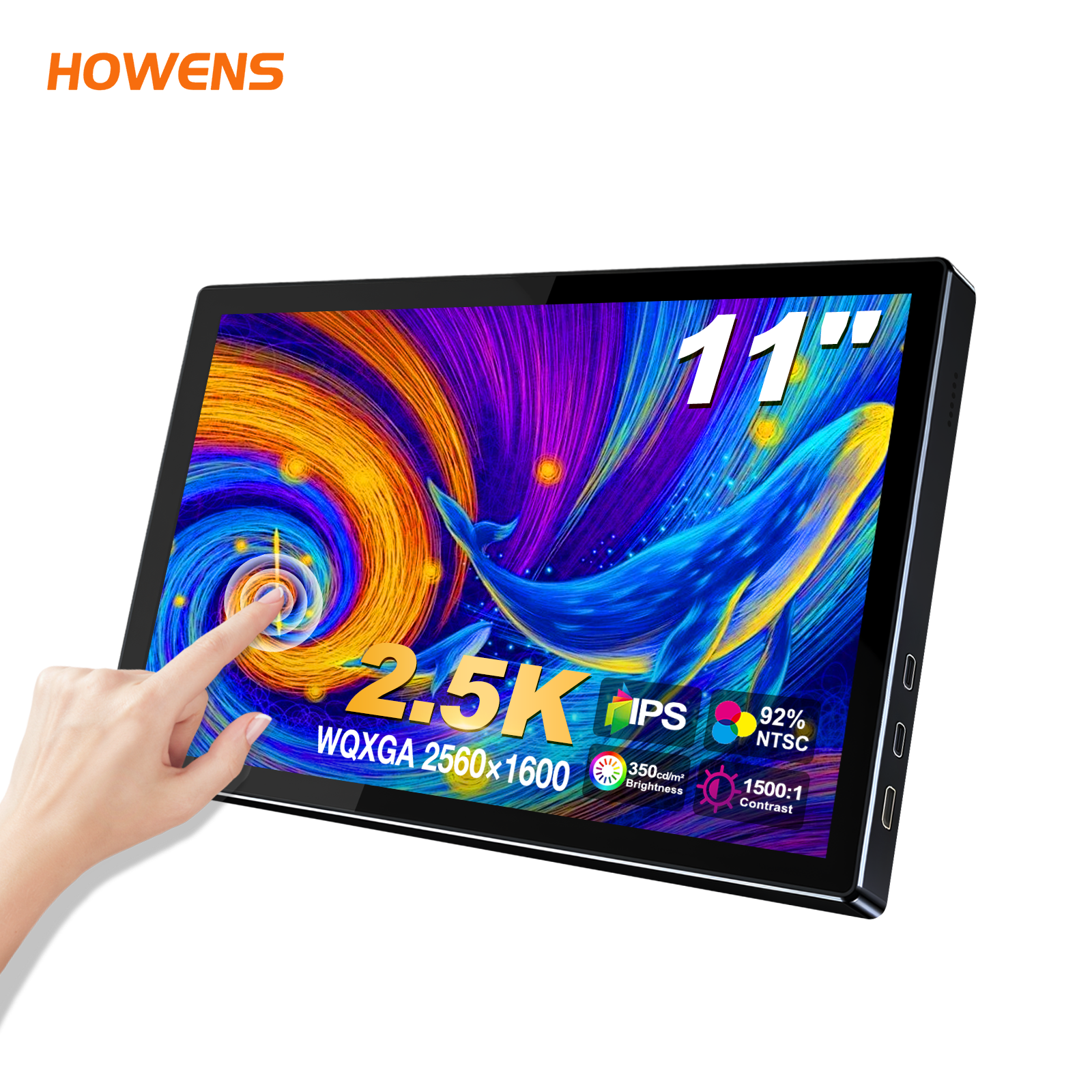 11" 2.5K 10-Point Touch Portable IPS Monitor | 2560×1600 16:10 VESA 75×75mm-1