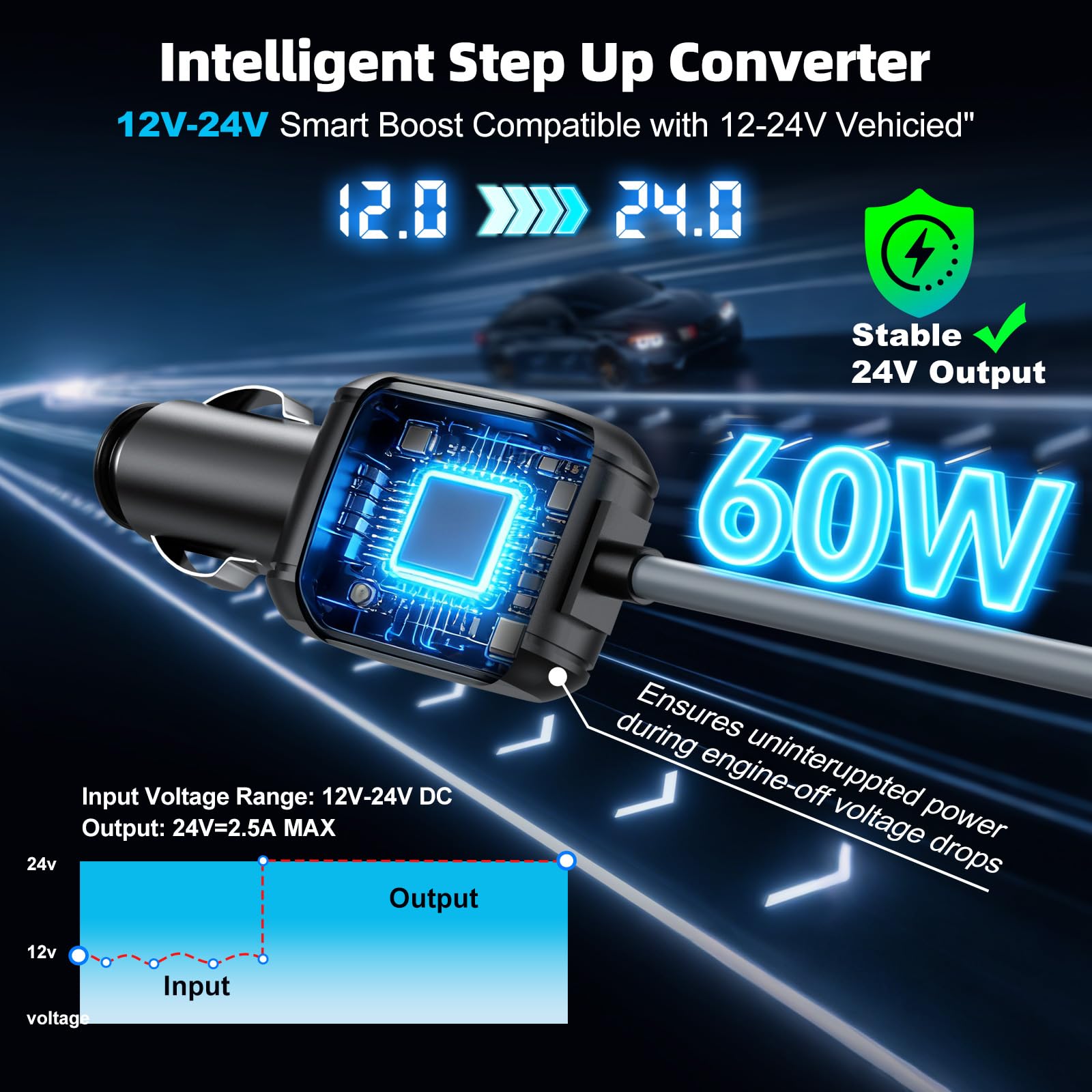 3-in-1 Starlink Mini DC Power Cable, 9.8FT 12V-24V Car Charger Cord with USB-C Port, Waterproof Step Up Converter for Starlink Mini, Plug and Play for Camping, RV, Truck, Home, Outdoor Adventures-4