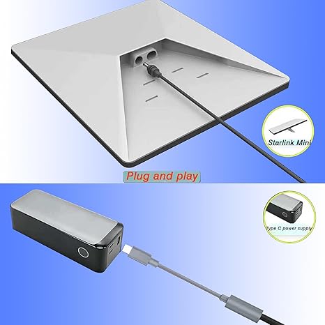 Starlink Mini USB-C to DC Power Adapter Cable (0.2m) - Waterproof and Compatible with 100W and Above PD Power Banks/Chargers and Original Starlink Mini Devices-4