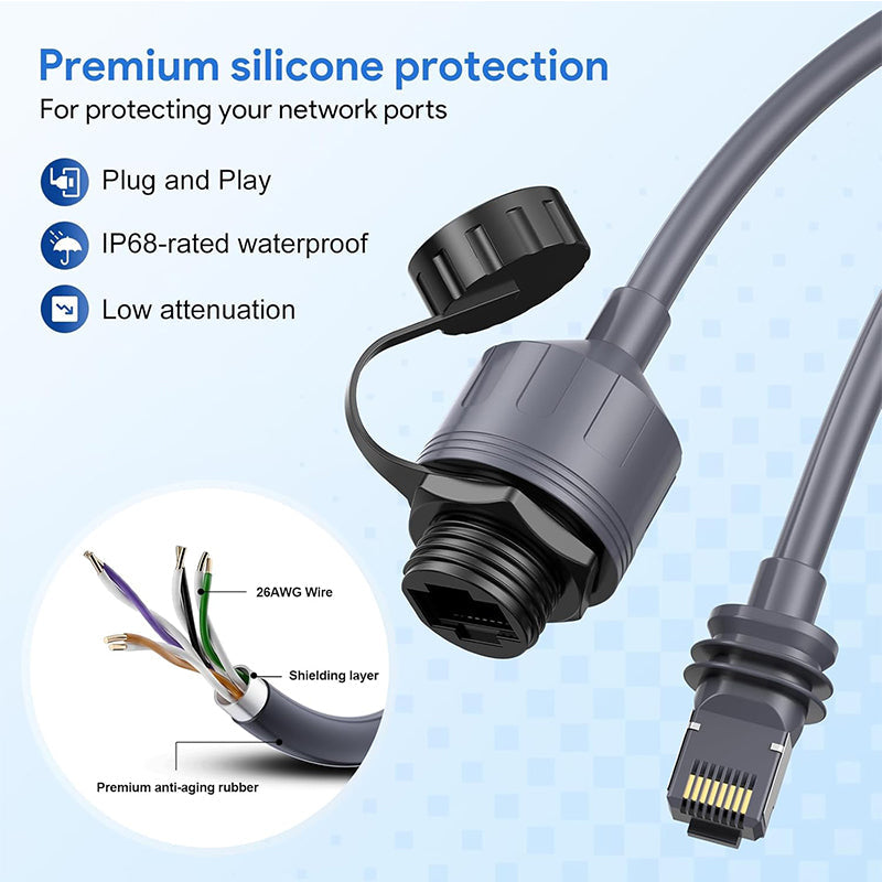 Starlink Cable Extension/Repair Kit, IP68 Waterproof RJ45 Ethernet Adapter, 2000Mbps Cat6 Shielded Cable for Starlink Standard, Gen3, Mini, Enterprise, RV, Camping, Home Network Extension-6