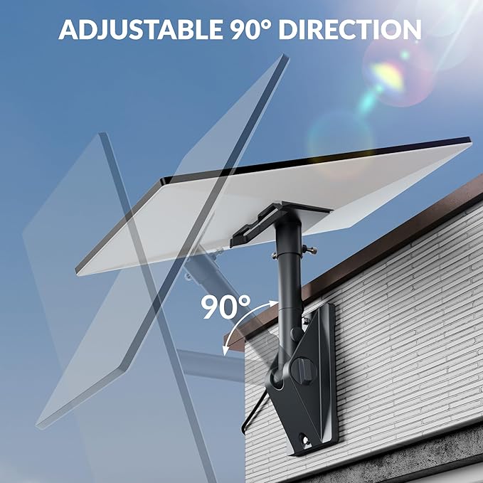 Starlink Gen 3 Mount Kit, Heavy-Duty Aluminum Roof/Wall Mount Accessories for Starlink V3, 5.5"x8.8" Stable Base, 90° Tool-Free Tilt, Insulation Guard, Satellite Dish Mounting Kit Pole & Pipe Adapter-3