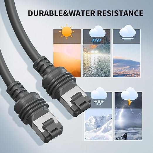 100FT/ 30M Starlink Gen 3 Cable for Starlink Standard Generation 3, Replacement Extension Cable Waterproof Satellite Starlink Standard V3 (100FT), Grey-6