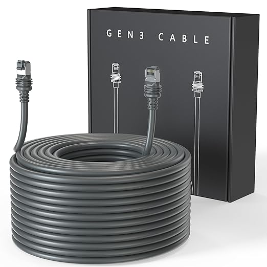 100FT/ 30M Starlink Gen 3 Cable for Starlink Standard Generation 3, Replacement Extension Cable Waterproof Satellite Starlink Standard V3 (100FT), Grey-1