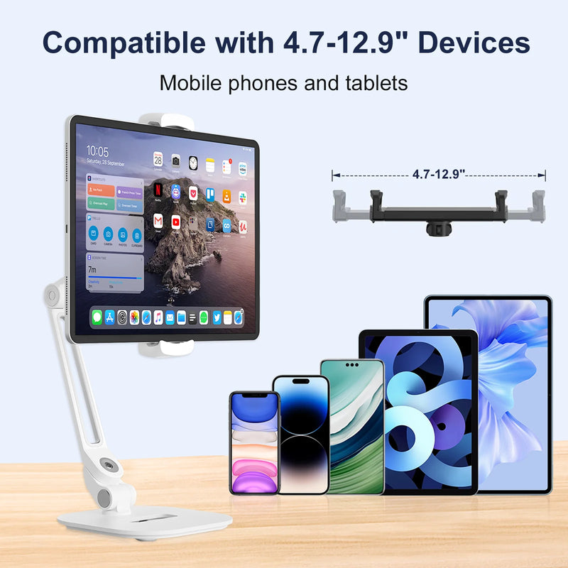 Portable Tablet Stand Aluminum Alloy Desktop With 360 ° Rotation Ultra Stable 1kg Load Capacity Foldable Adjustable Lazy Holder -2
