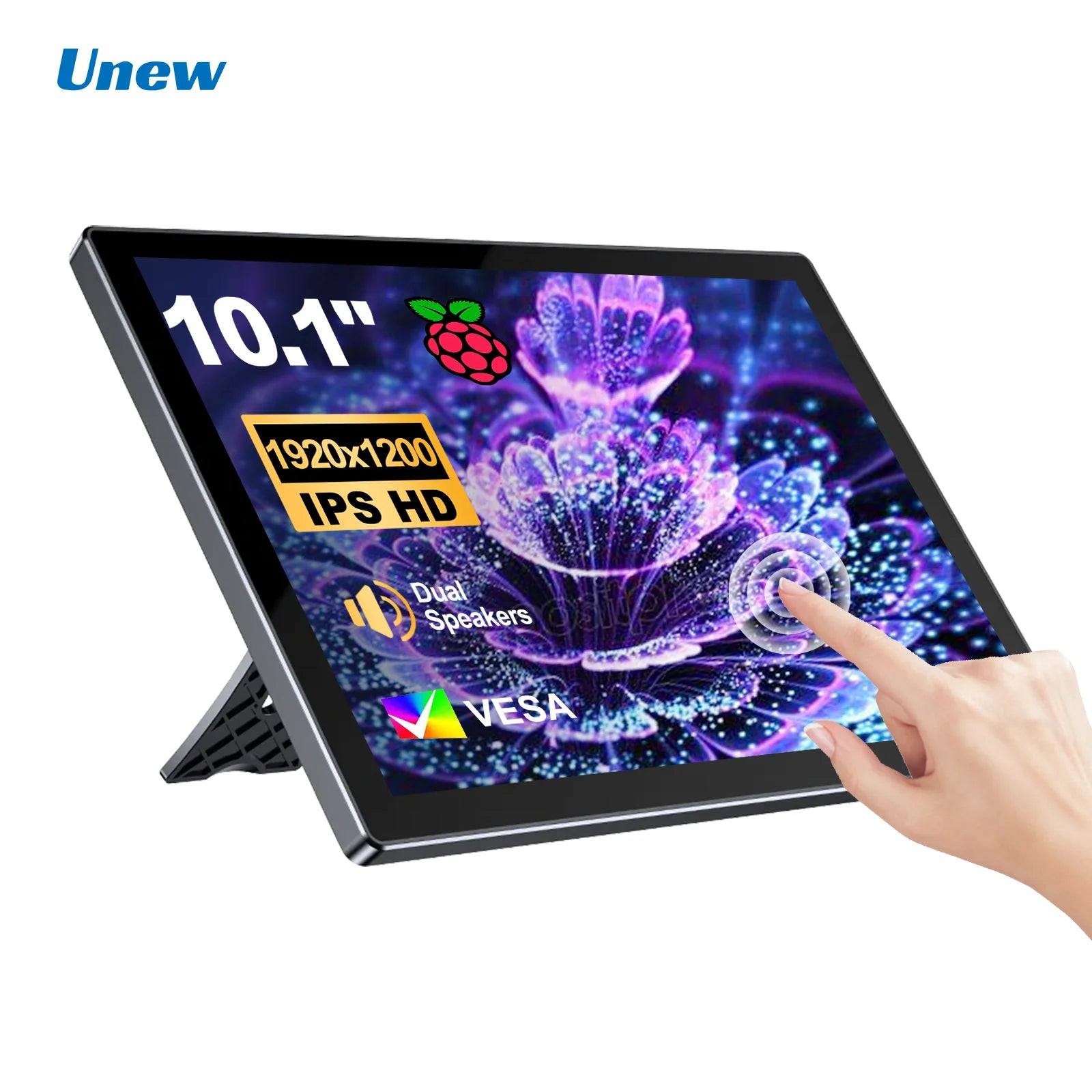 10.1" 1920×1200 Touch Raspberry Pi Monitor | 10-Point Capacitive Industrial LCD Display