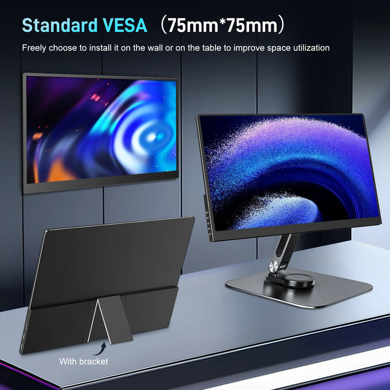 4K Portable Monitor 15.6 inch Screen 3840*2400 16:10 IPS Gaming Monitor Switch PS Xbox Teams Deck External Screen with Stand-4