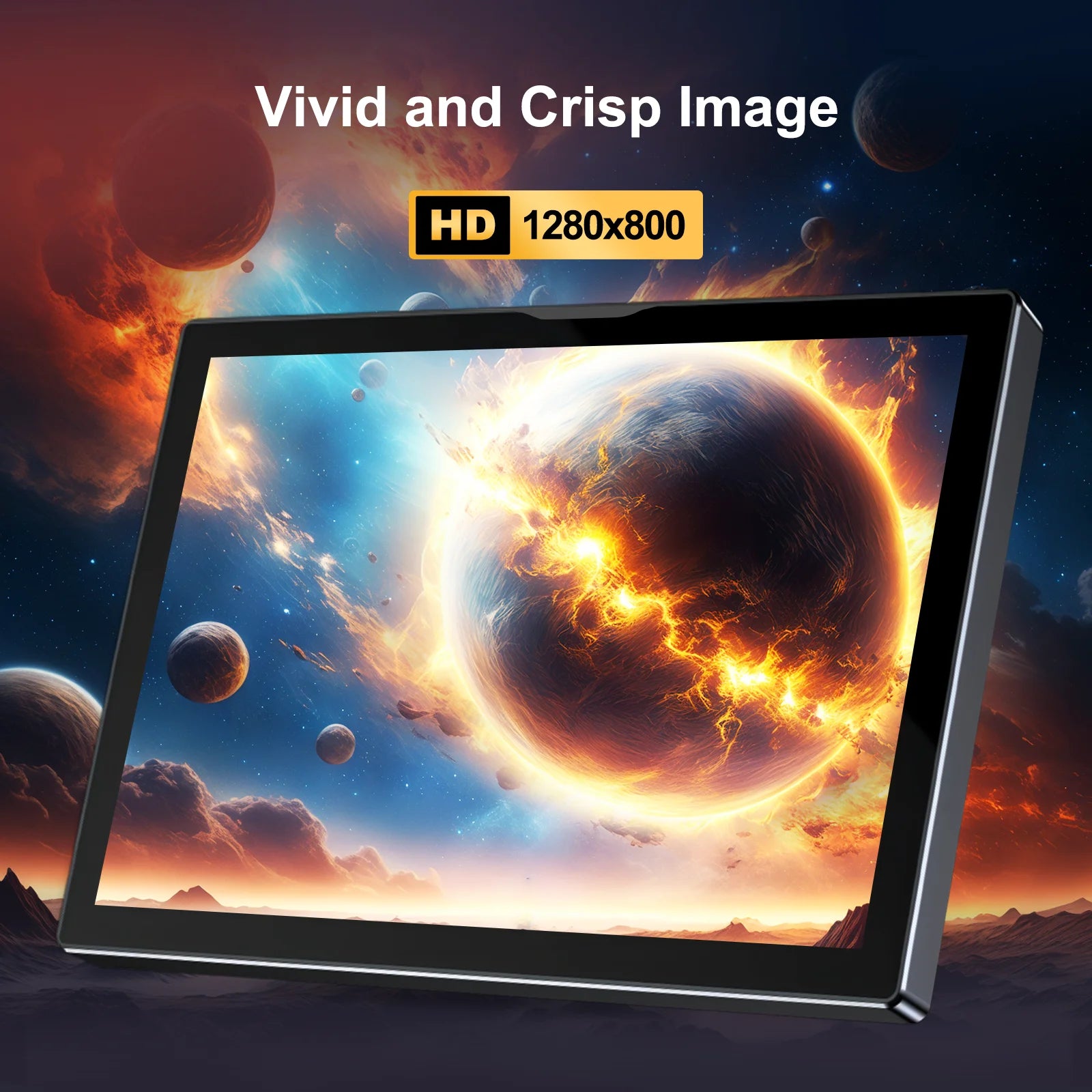 8 inch  Touch Monitor 1280x800P 16:10 Widescreen Ratio HDMI Interface for  DIY Projects Surveillance Display-3