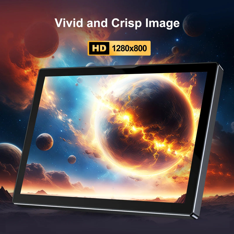 8 inch  Touch Monitor 1280x800P 16:10 Widescreen Ratio HDMI Interface for  DIY Projects Surveillance Display-3