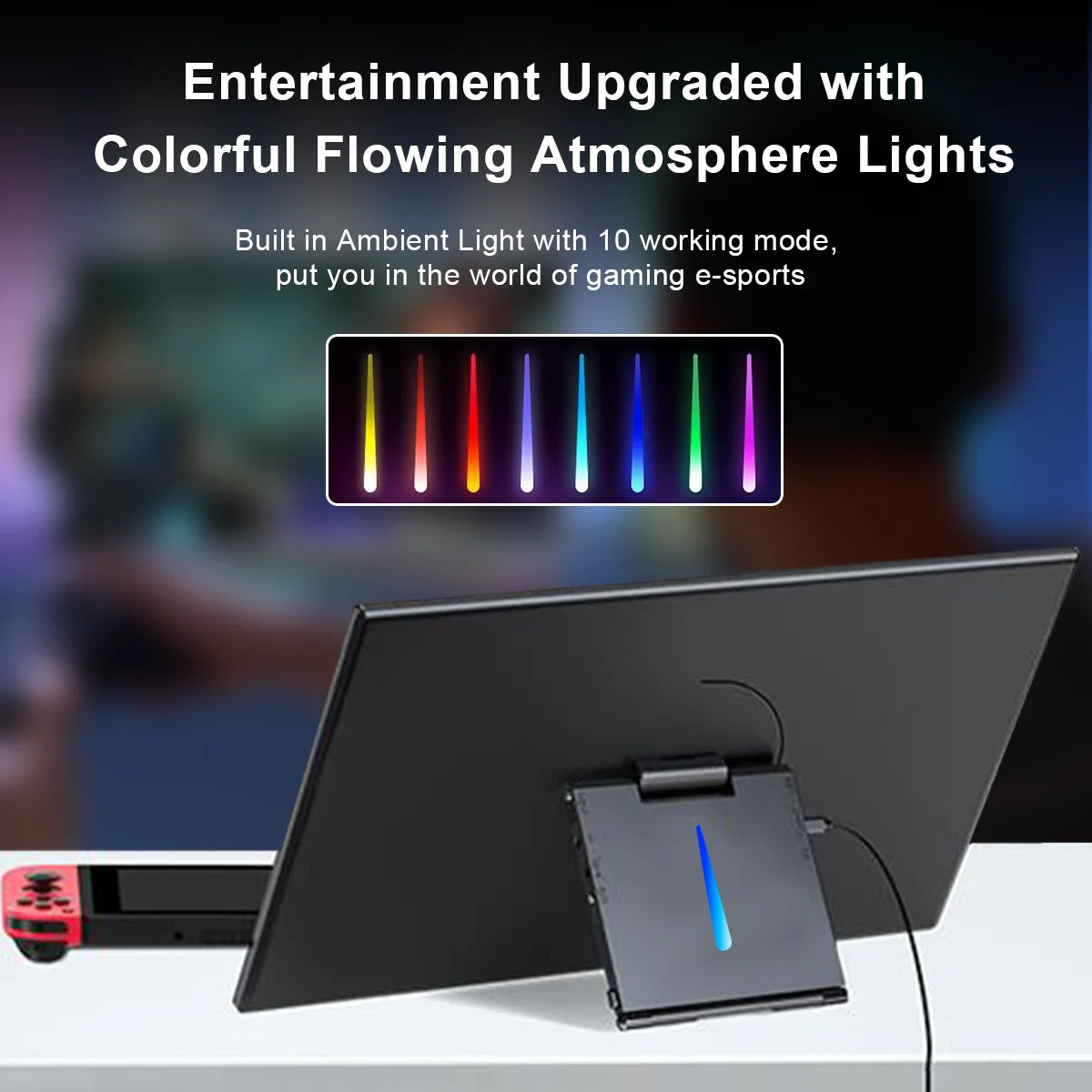 15.6" FHD 10-Point Touch Portable IPS Monitor | Adjustable Rotatable Kickstand for Laptop & Game Consoles-6