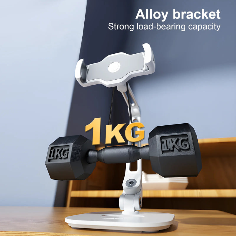 Portable Tablet Stand Aluminum Alloy Desktop With 360 ° Rotation Ultra Stable 1kg Load Capacity Foldable Adjustable Lazy Holder -3