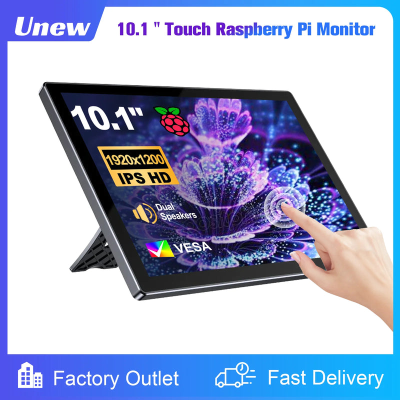 10.1 inch Touch Screen Raspberry Pi Monitor 1920x1200 LCD 16:9 60Hz Raspberry Pi 5 4 3 Industrial Display for Python-1