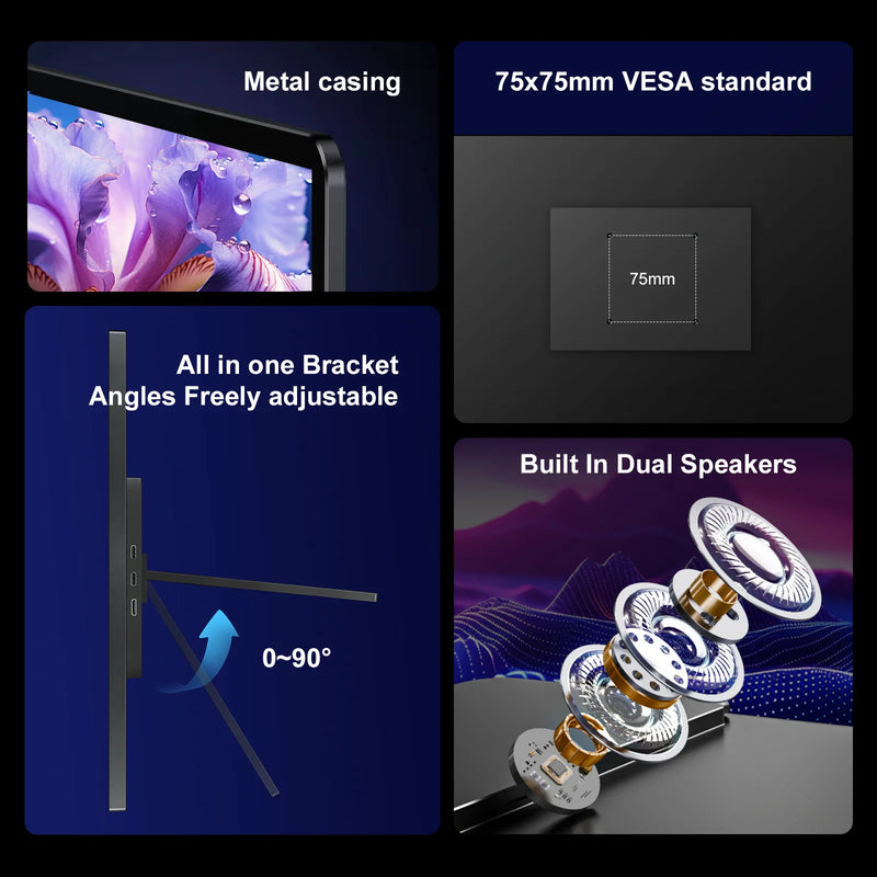 17.4" 2.5K 10-Point Touch Portable IPS Monitor | 2560×1600 16:10 VESA 75×75mm-5