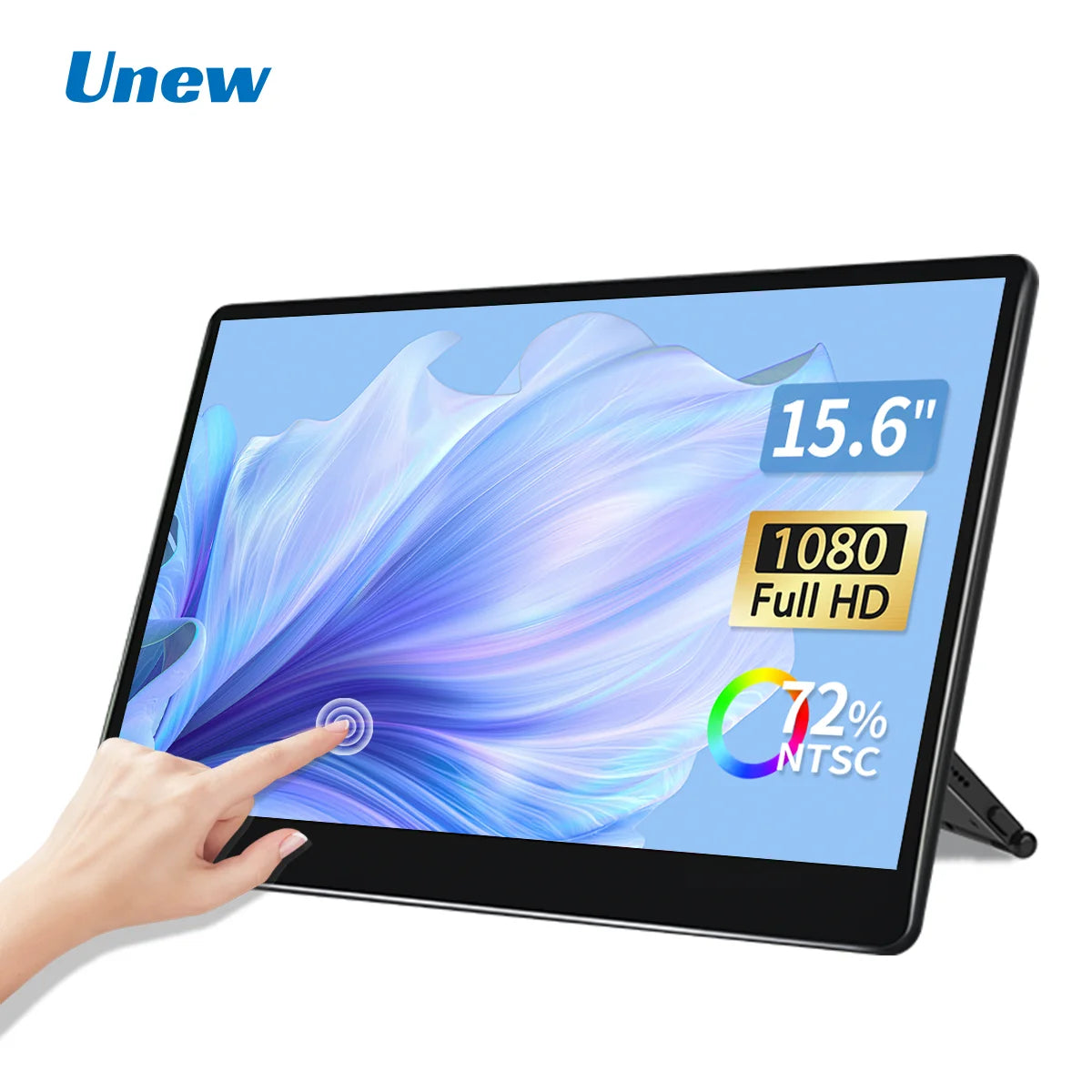 15.6" FHD 10-Point Touch Portable IPS Monitor | Adjustable Rotatable Kickstand for Laptop & Game Consoles
