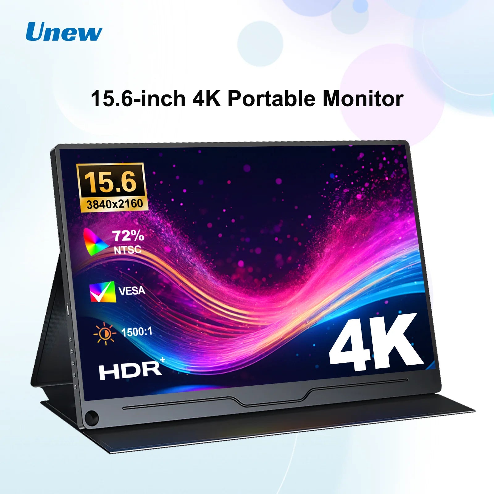 15.6 inch Portable Monitor UHD 3840X2160 Ultra-Thin 4K IPS Screen for PC Gaming External Display with for Xbox Switch PS4/5-1