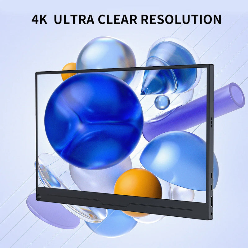 15.6 inch Portable Monitor UHD 3840X2160 Ultra-Thin 4K IPS Screen for PC Gaming External Display with for Xbox Switch PS4/5-4