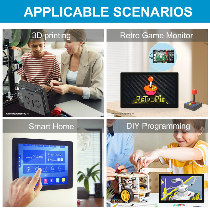 7" Raspberry Pi Touch IPS Monitor | 1024×600 Full Bonding Toughened Glass Screen-4