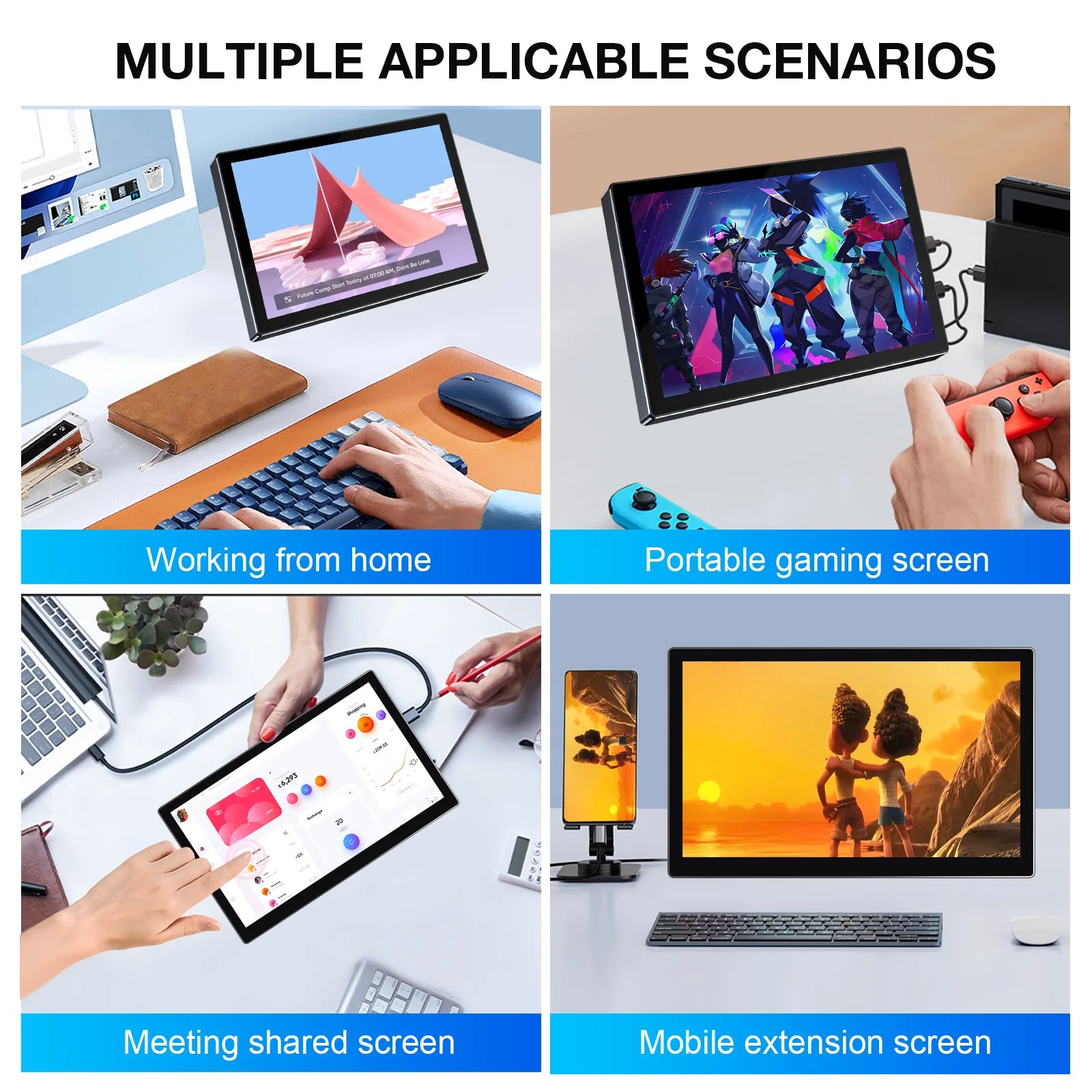 10.1" 1920×1200 Touch Portable IPS Monitor | Type-C & HDMI With Protective Leather Case-7