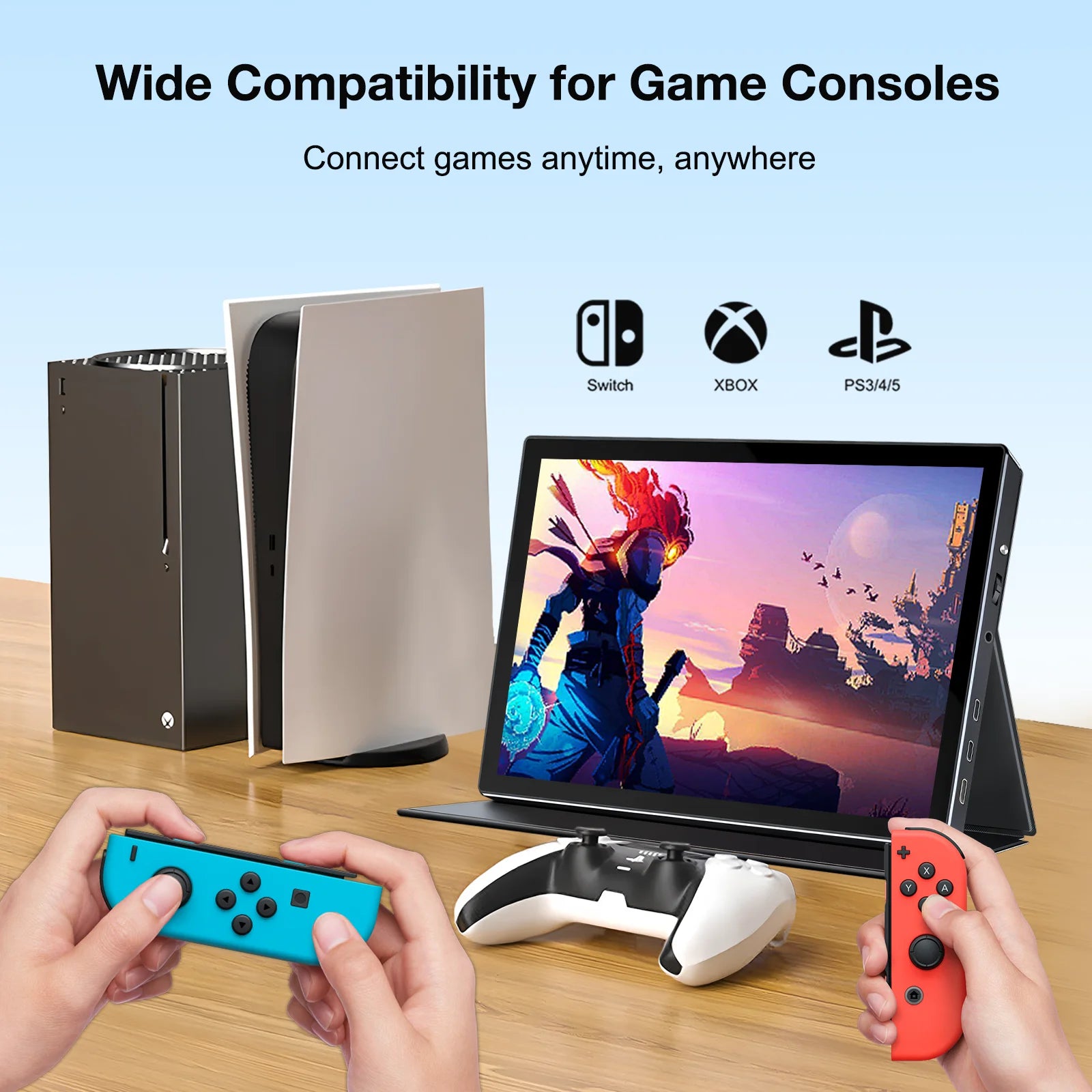 10.1" 1920×1200 Touch Portable IPS Monitor | Type-C & HDMI With Protective Leather Case-6