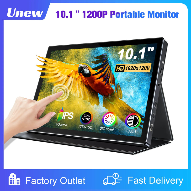 10.1" 1920×1200 Touch Portable IPS Monitor | Type-C & HDMI With Protective Leather Case-2