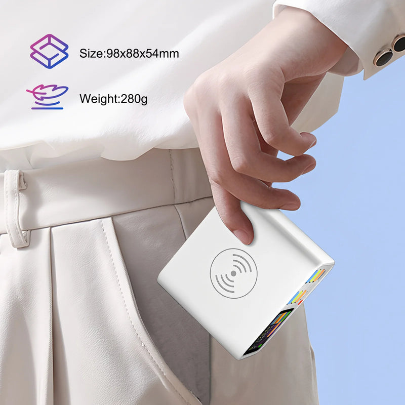 Multifunction USB C Fast Charger 8 Port Desktop Charger Type C PD3.0 PPS QC3.0 15W Fast Wireless Charger for MacBook Phone-6