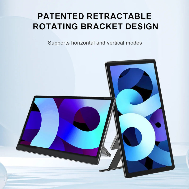 15.6" FHD 10-Point Touch Portable IPS Monitor | Adjustable Rotatable Kickstand for Laptop & Game Consoles-4