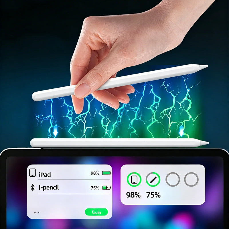Magnetic Charging Stylus Pen for iPad, Tilt Palm Rejection Pencil with Metal Nib, No Delay-3