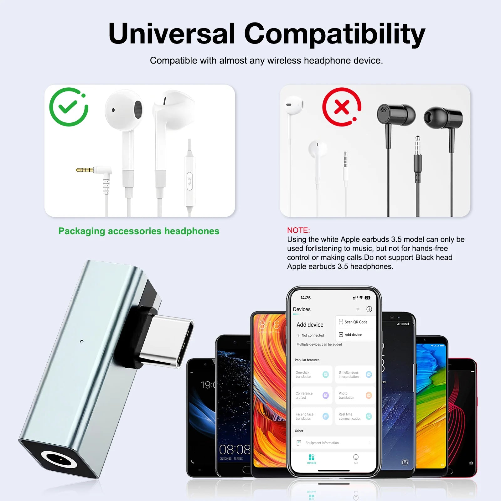 Type-C/Lighting, AI translation stick with real-time translation of 140 languages and 6 modes for conference recording function