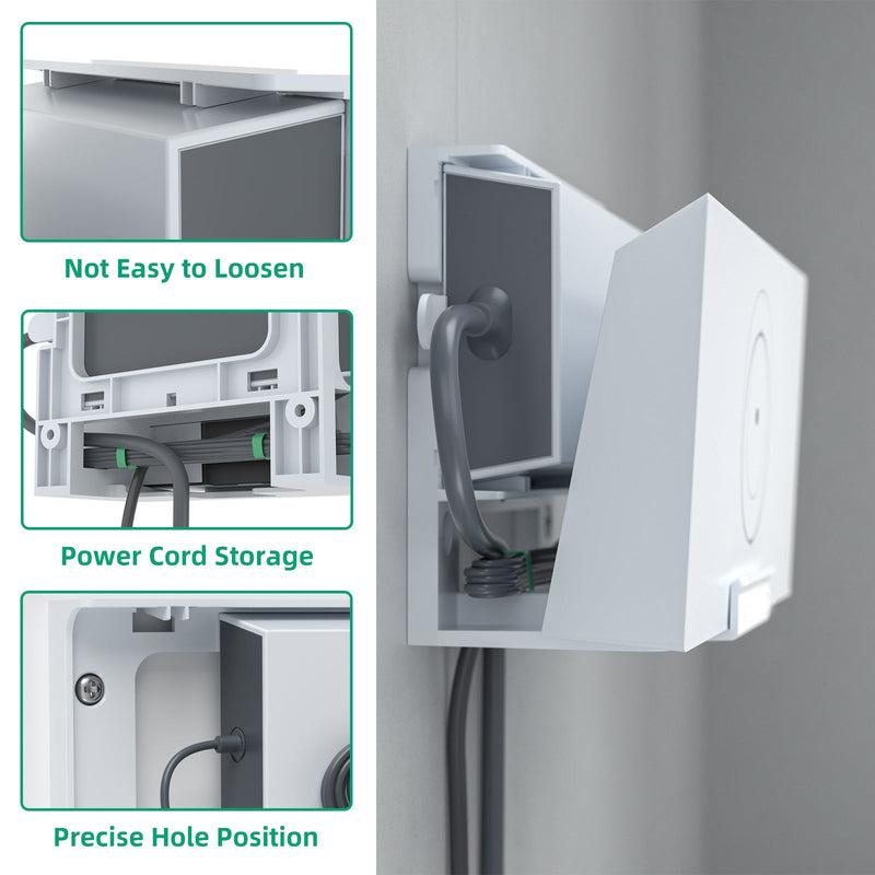 Starlink Gen3 Router Wall Mount, No Mess Cable Management Bracket for Starlink Gen3 Router & Power Supply, Space-Saving Wall Shelf with Cable Storage-4